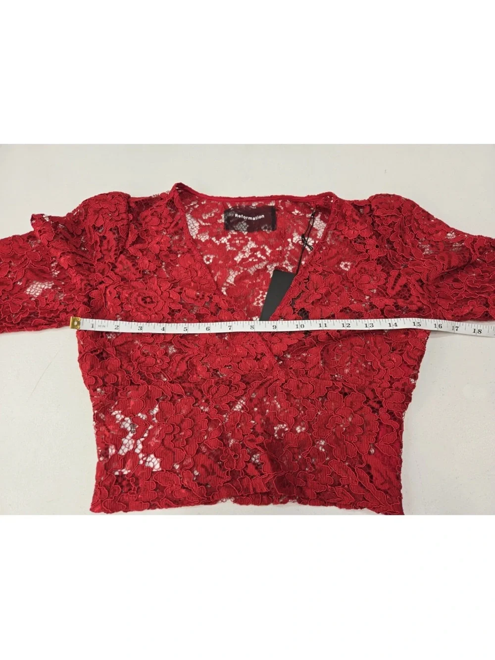 Reformation Halo Top Cranberry Lace Size 0 Womens NEW